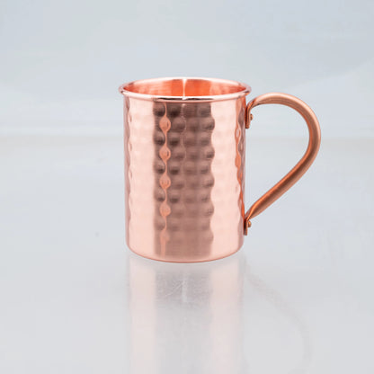 400ml Vintage Pure Copper Cup, Thickened Hammer Texture 100% Copper Breakfast Milk Coffee Mug, Handcrafted Tea Tumbler Drinkware