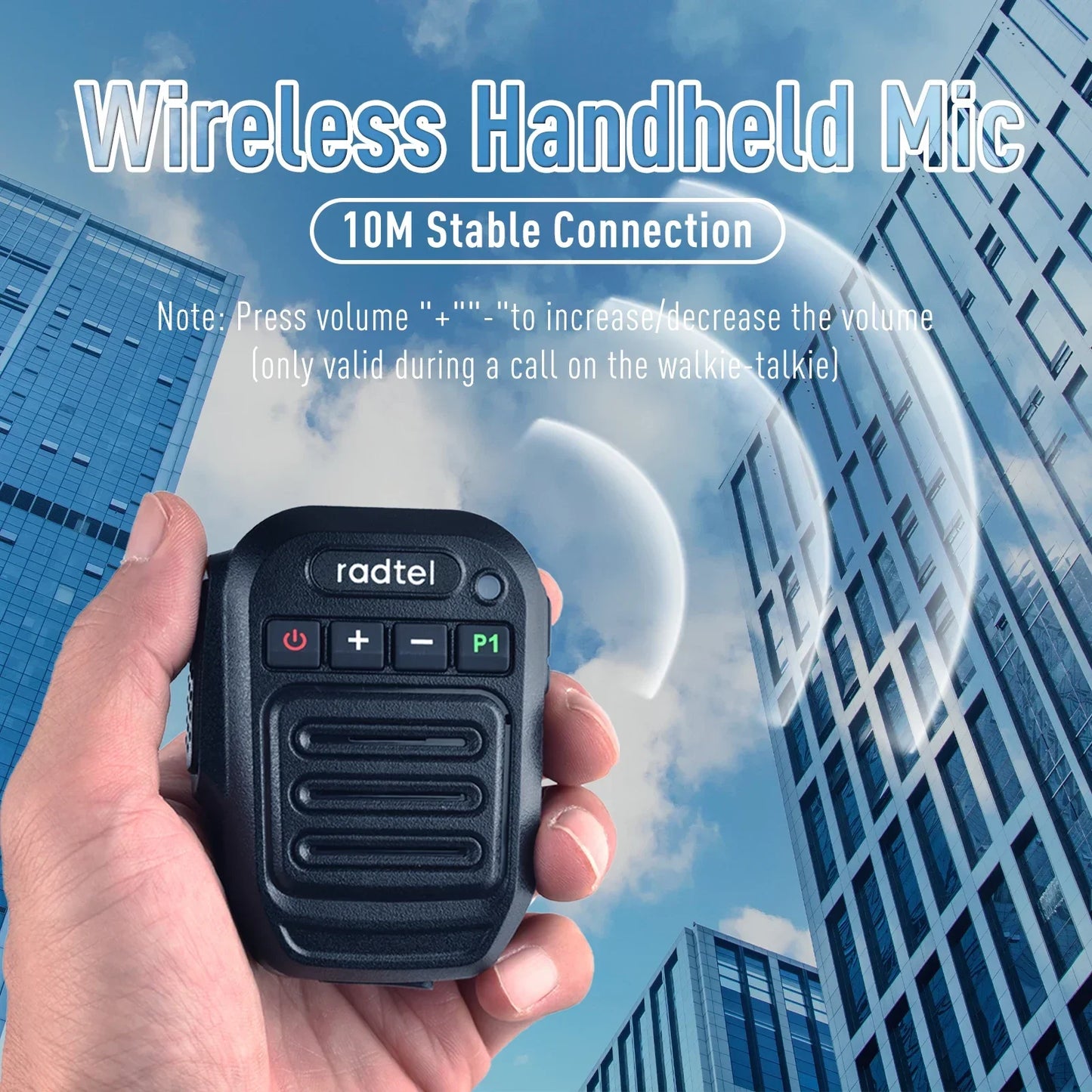 Two Way Radio Wireless Bluetooth Speaker Mic, Handheld Shoulder Microphone for Baofeng  Quansheng UV-K5 Radtel RT-470X RT-900