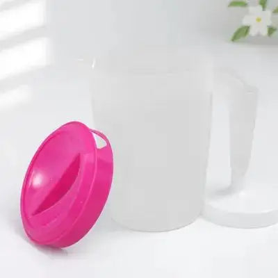 1L Plastic Pitcher with Lid for Juice Water Iced Tea Cold Beverages Milk Beer Lemonade Home Kitchen Office Party Picnic Swimming