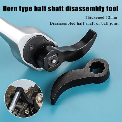Angle Type Half Axle Disassembly Tool Drive Pry Bar Adapter Used for Open-end Wrenches Disassembling Axles Repair Tool Anti-Slip