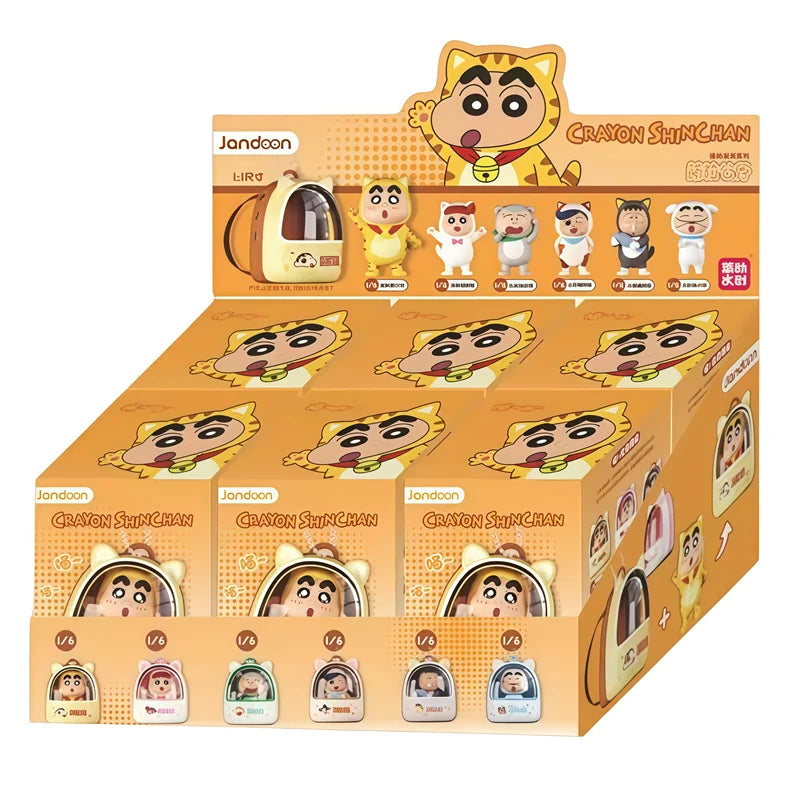 JANDOOM Crayon Shin-Chan Sakurada Nene Bochan Kazama Tōru Anime Figure Rice Grains Doll Blind Box Toys Bag Charm Birthday Gifts