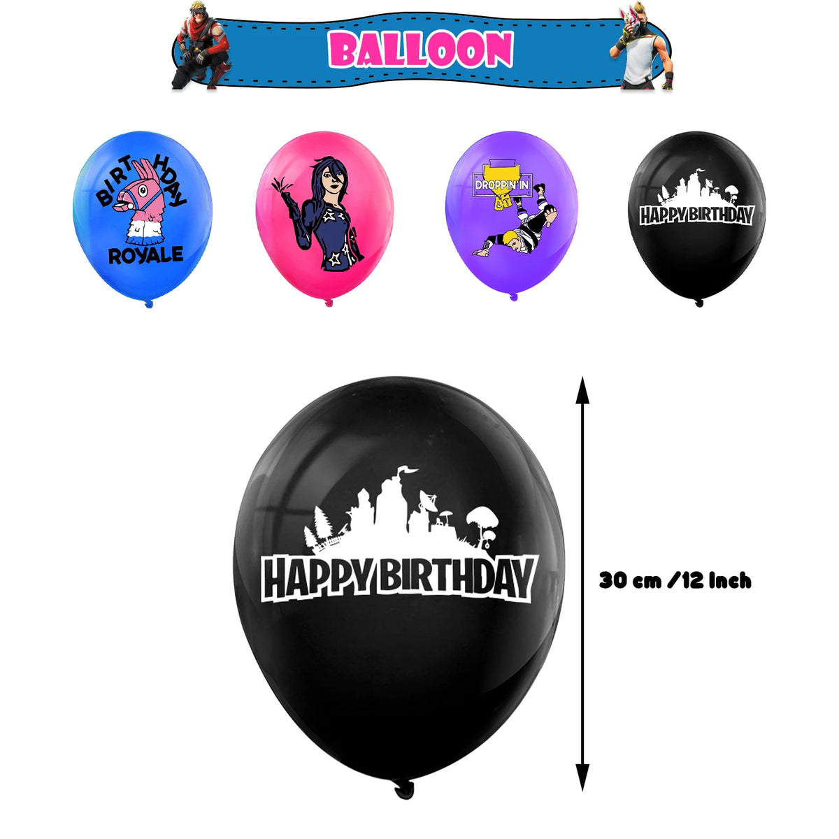 Fortnite Theme Birthday Party Decorations Shooting Game Balloon Cup Plate Tablecloth Banner Baby Shower Kid Favors Supplies Gift