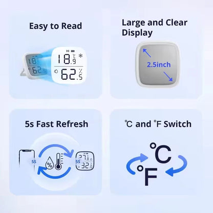 SONOFF SNZB 02D Zigbee Temperature Humidity Sensor with 2.5" LCD Screen for EWeLink SONOFF ZigBee Bridge Alexa Google Home Alice