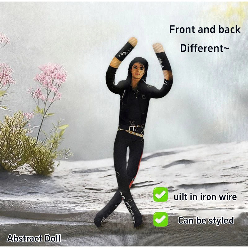 Michael Jackson Doll Flexible Movable Joint Toy Built In Wire Frame Can Pose Shaped Supporting Doll Abstract Pop Gift Room Decor