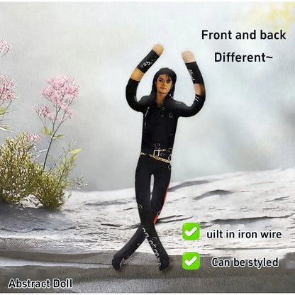 Michael Jackson Doll Flexible Movable Joint Toy Built In Wire Frame Can Pose Shaped Supporting Doll Abstract Pop Gift Room Decor