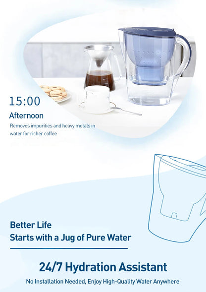 BRITA Oczyszczacz wody 3.5L Domowy dzbanek filtrujący wodę z wkładem filtrującym Dzbanek filtrujący wodę Seria Marella Ocean