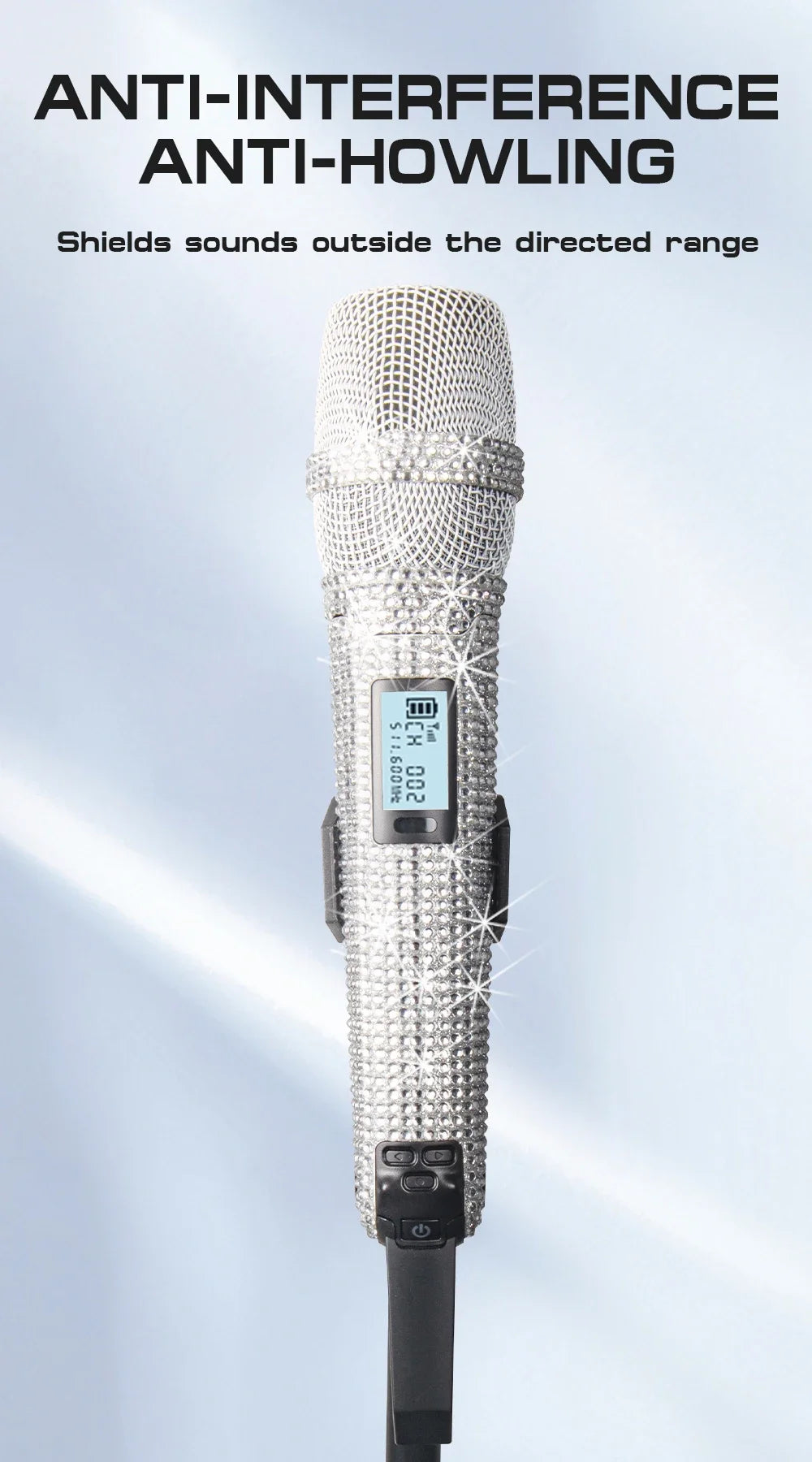 Diamond Microphone Customized for Singers G-MARK SKM9000 Wireless Karaoke Mic Adjustable Frequency Party Show Teaching Wedding
