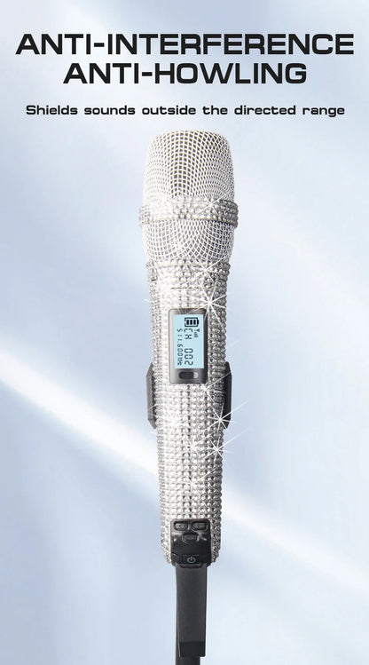 Diamond Microphone Customized for Singers G-MARK SKM9000 Wireless Karaoke Mic Adjustable Frequency Party Show Teaching Wedding