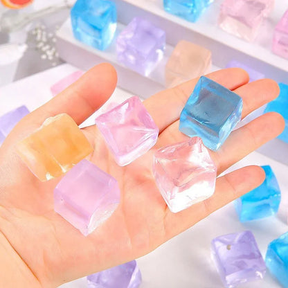 30-50pcs Squishy Ice Cube Fidget Stress Relief Squeeze Toy Adult Kids Birthday Party Favors Classroom Prizes Antiestrés Juguetes