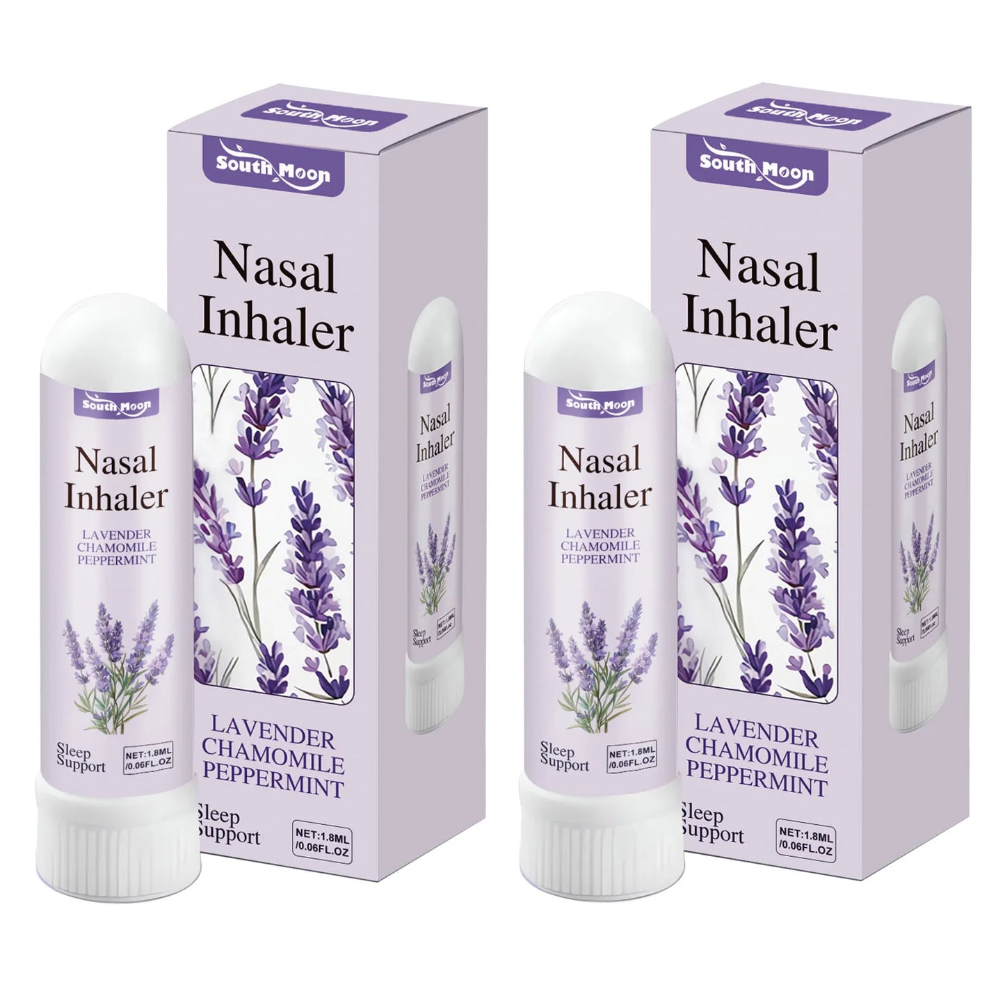 Lavender Chamomile Peppermint Nasal Inhaler Refreshing Breathing Support Sleep Aid Focus Boost Portable Daily Use