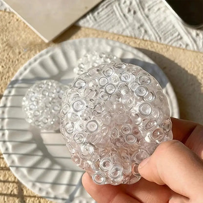 Ice Bead Squishy Balls Super Soft Mochi Fidget Toy Slow Rebound Texture for Anxiety Relief & Relaxation Squeezing Soothing Toy