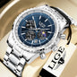 Relogio Masculino LIGE New Men Watch With Full Steel Waterproof Luminous Quartz Watch For Men Fashion Military Date Chronograph