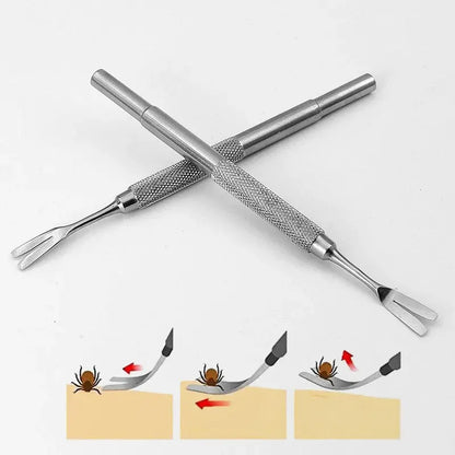 1Set Portable Tick Removal Tweezers Professional Painless Tick Remover Tool for Dogs Cats Pets Human Tick Extractor Accessories