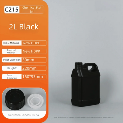 1/2/3/4/5/6/10L Plastic Airtight Bottle with Lid Food Grade HDPE Bucket Sealed Large-Capacity Oil Jerrican Gel Shampoo