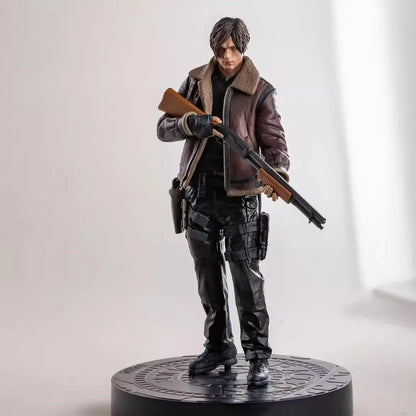 Action Figure 32cm Leon Kennedy Jill Valentine Zombie Hunter Anime Desk Decoration Gk Statue Toys Gift