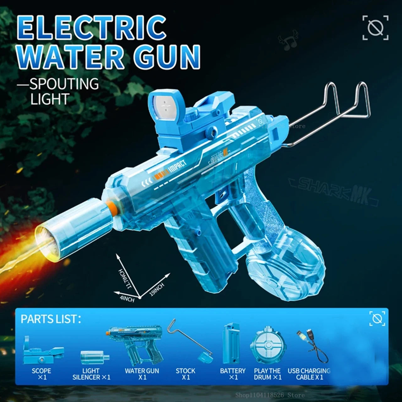 M416 Water Gun Electric Pistol Shooting Toy Full Automatic Summer Shoot Beach Outdoor Fun Toy For Children Boys Girl Adults Gift