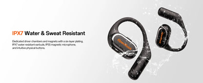 OpenRock Link 20 AI Translator Bluetooth 6.0 Earphones Open Ear Wireless Headphones With Magnetic ENC Mic IPX7 Sport Earbuds APP
