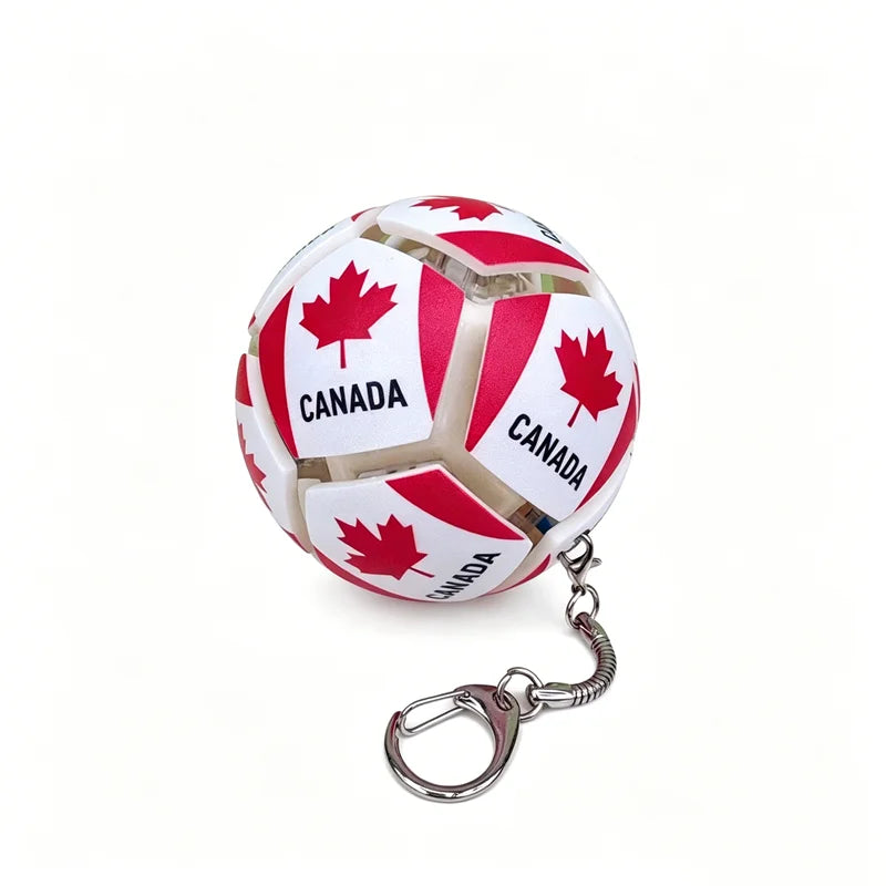 Soccer Ball Fidget Button Keychain Clicky Stress Relief Toy 3D Soccer Football Sport Ball for Men Women Car Key Handbag Gift
