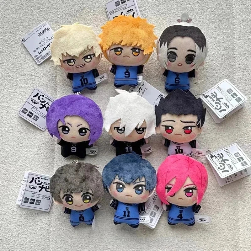 10cm New Blue Lock Plush Pendant KeyChain Yoichi Isagi Nagi Seishiro Mikage Reo Rin Itoshi Itoshi Sae Doll Toy Gift