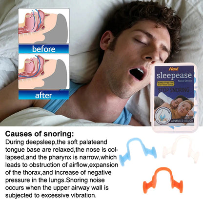 Anti Snore Nasal Dilator Stop Snoring Silicone Nose Clip Sport Easy Breath Nasal Clip Stop Snoring Aid Device Improve Sleeping