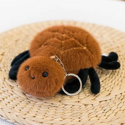 Small Insect Plush Pendant Keychain Animal Plush Toy Doll Keychain Creative Stuffed Doll Bag Pendant Cute Snail Bee Keyring