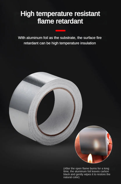 Kitchen Aluminum Foil High-Temperature Tape Cooktop Self-Adhesive Greaseproof Stickers Moisture-Proof Mildew Waterproof Seam Sea