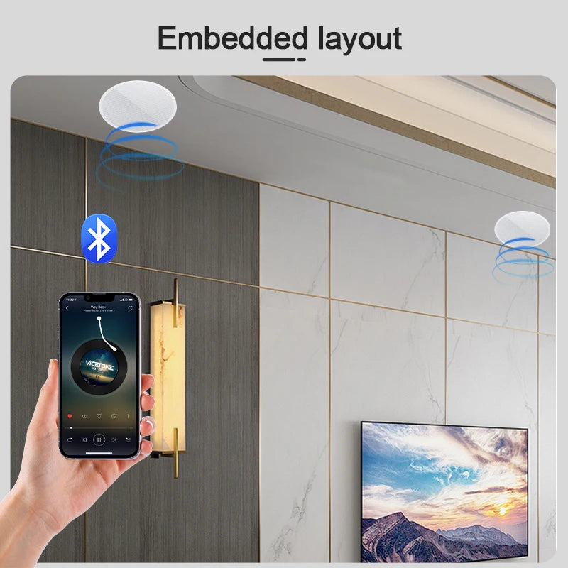 2 inch mini home audio Bluetooth Ceiling Speaker Stereo sound Indoor music speakers High Quality Sound Background music system