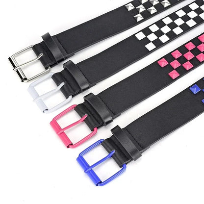 Width 3.8cm Hip-hop Punk Women's Belt Fashion Trend All-match Jeans Accessories Girdle Music Festival Y2k Girl Pu Waistband
