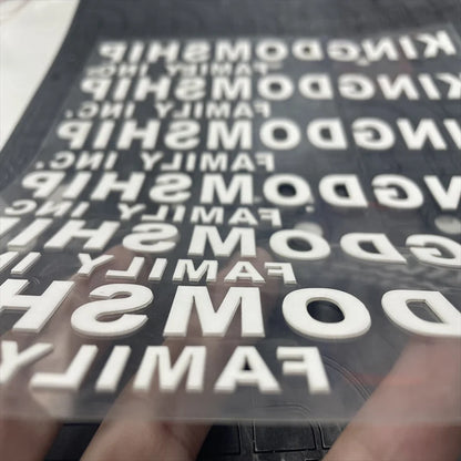 10PCS Customized Brand 3D Silicone One Color HTV Heat Transfer Printing Raised Personalized Logo Clothing Label T-Shirt Sticker