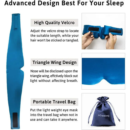New Silk Sleep Night Mask Eye Mask Sleeping Blindfold for The Night Sleep Band Eyes Cover