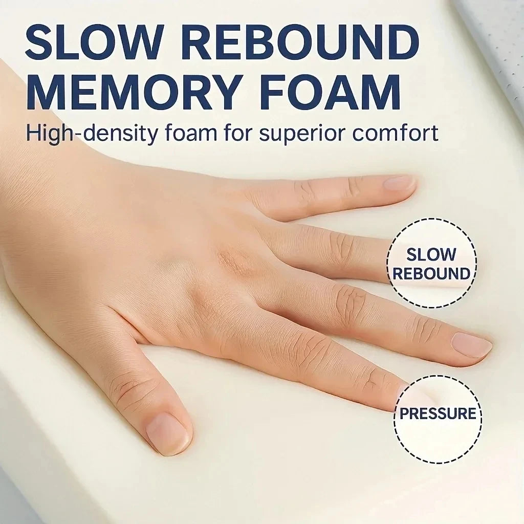 Breathable Memory Foam Cushion: Office/Student/Car, Spine Relief, Worry-Free Sitting, Skin-Friendly & Easy Clean