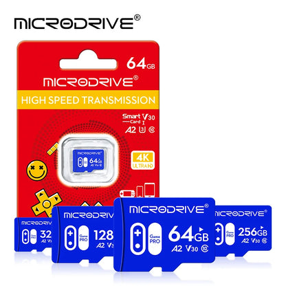 V30 U3 High Speed Memory Card 32GB 64GB 128G 256GB Flash UHS-3 Micro Mini SD Card For 4K Camera / TV / Nintendo Game / Gopro UAV