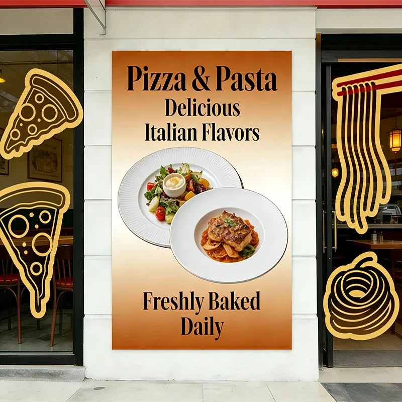 Custom Advertising Stickers Personalized Business Logo Window Decal Custom Brand Promotional Sticker Store Glass Window Sign