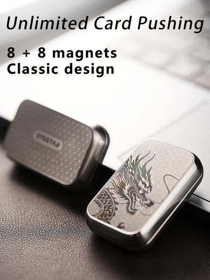 Infinite-Position EDC Mechanical Card-Pushing Metal Fingertip Toys with Magnetic Force Fidget Spinners Stress-Relieving Toys
