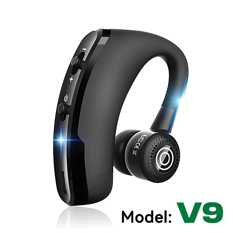 V9 Business Wireless Headphone With HD Mic Calling Noice Cancelling Driver Car Sport Bluetooth Headset 270° Rotation Earphone V8