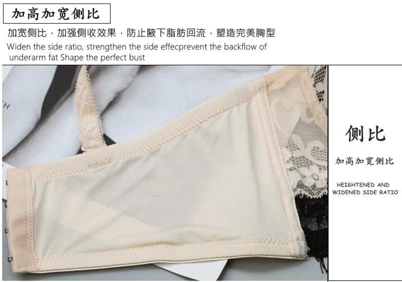 DaiNaFang New Sexy Women Bras Set Push Up Underwear 34/75 36/80 38/85 40/90 42/95 ABCDE Cup Plus Size Lace Lady Lingerie