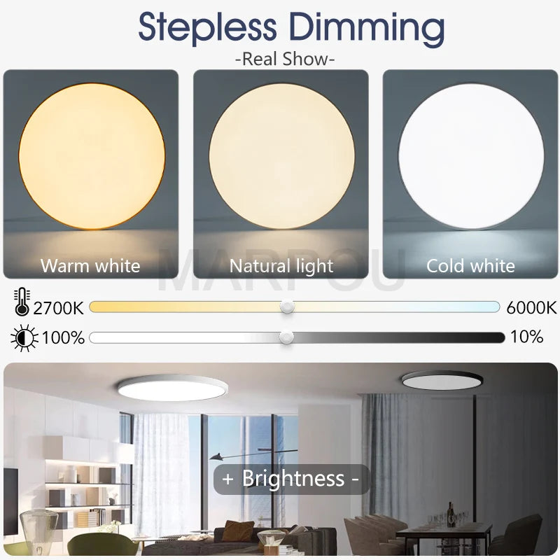 MARPOU Smart ceiling lamp led lamp for bedroom ceiling lights with Remote control Dimmable led lights for room Living room