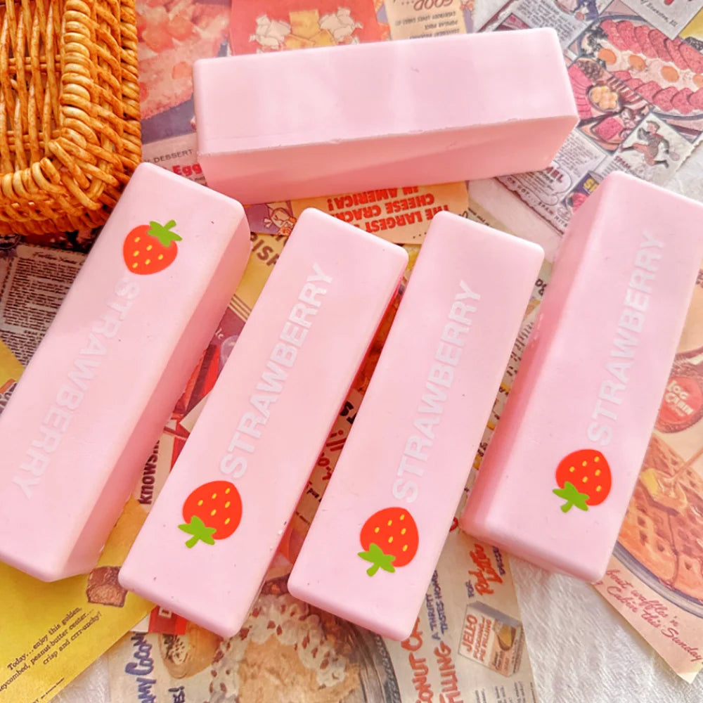 1pcs Strawberry Milk Stick Soft Pinch Toy Office To Relieve Stress And Tension Strawberry Milk Stick Sensory Gift Ornament Toys.