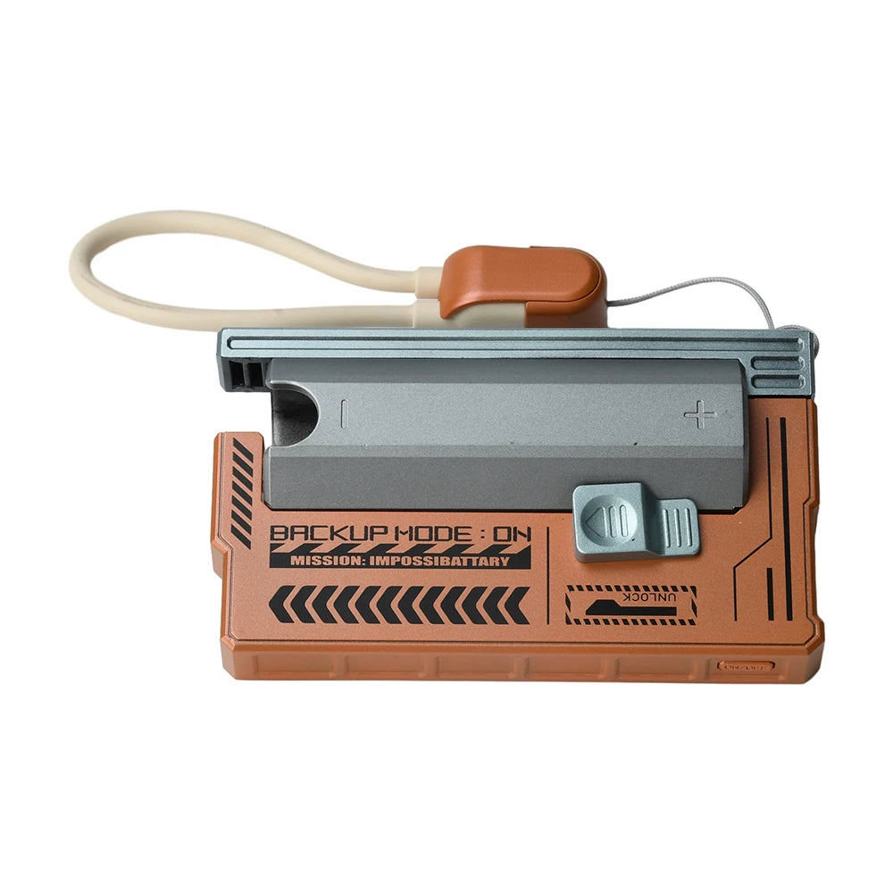 1 Section Welding Free 21700 Mobile Power Case PD 20W Fast Charging Built-In Cable Detachable Power Bank DIY Battery Box