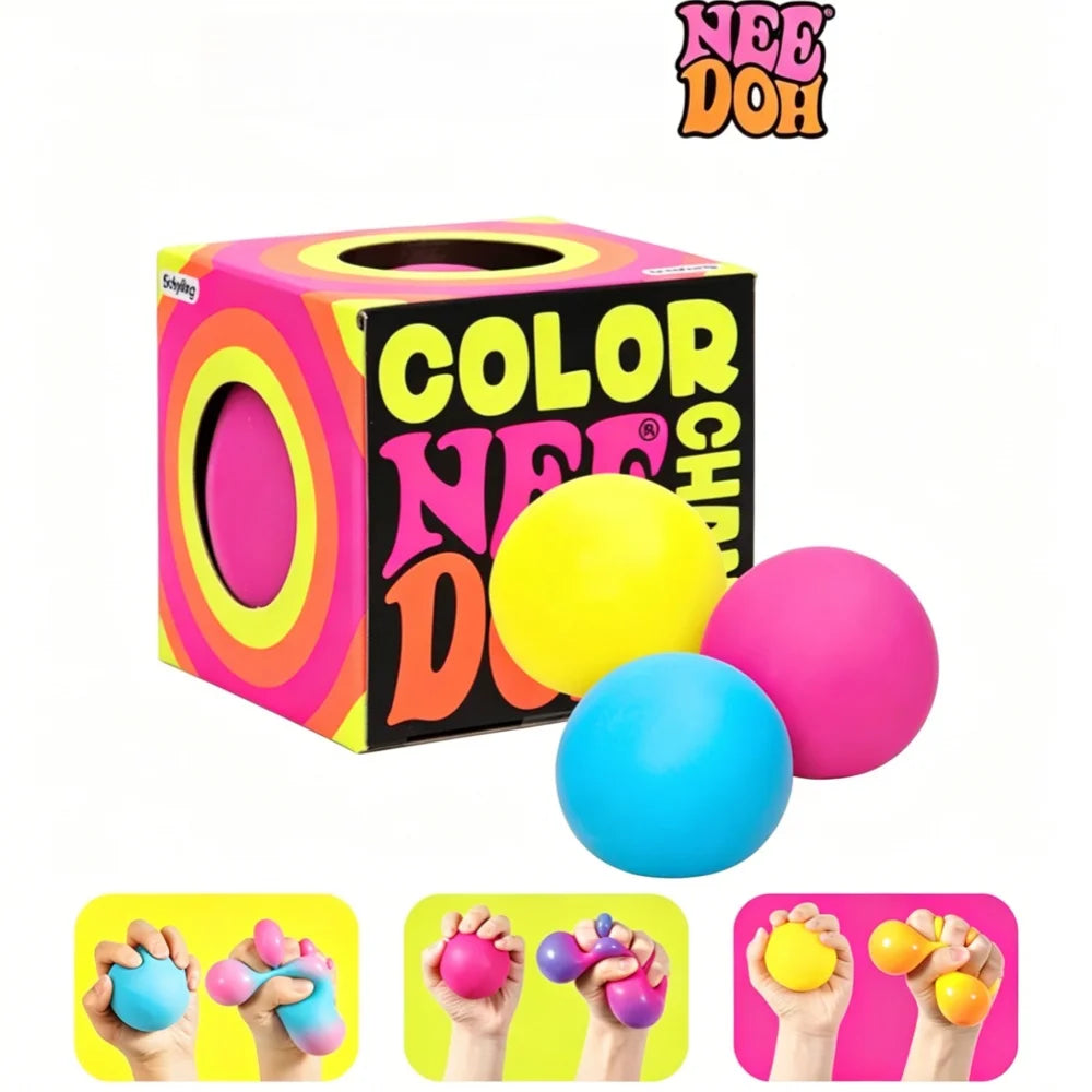 New Schylling needoh extrude Color Change Sensory Stress Relief Balls Relief Relieves Anxiety Fidget Squishy Toy bind box Gift