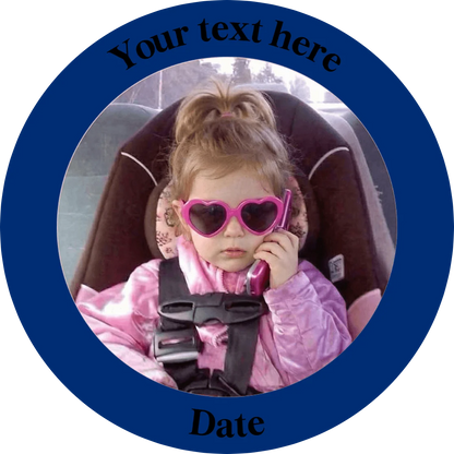 Custom Photo Stickers Personalized Waterproof Round Text Labels Custom Image Birthday Party Gift Wrapping Decor DIY Souvenir Kit