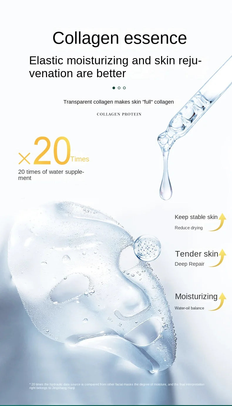 Seaweed Collagen Filling Crystal Mask Jelly Moisturizing Wrinkle Removal Skin Transparent Mask Skin Care Masque Beauty Health