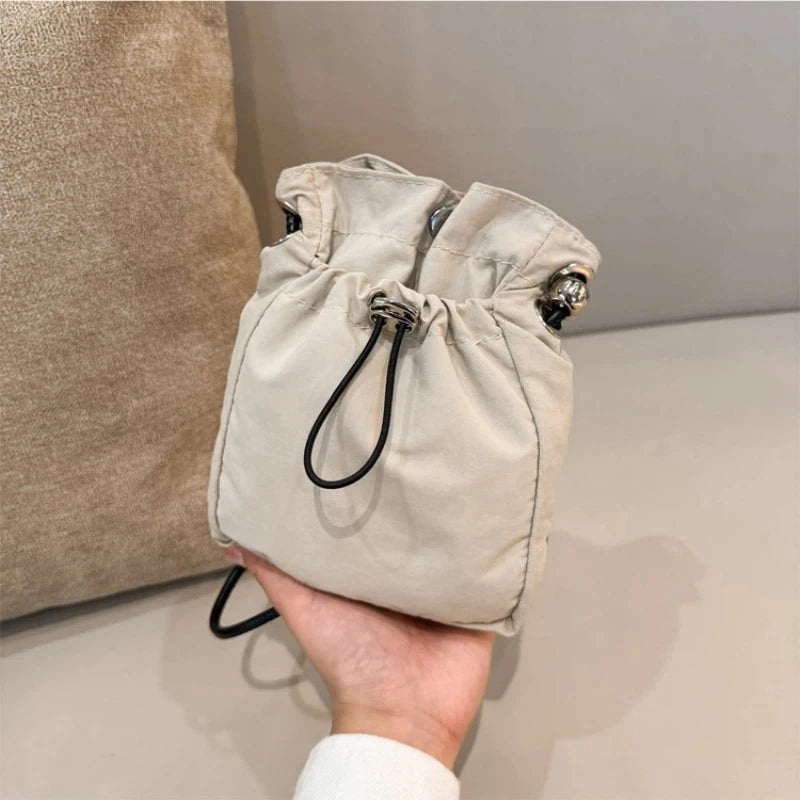 1× Nylon Crossbody Bag Soft Mini Phone Wallet Multifunctional Canvas Square Shoulder Bag Messenger Bag for Outdoor Hiking Travel