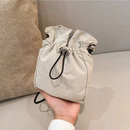 1× Nylon Crossbody Bag Soft Mini Phone Wallet Multifunctional Canvas Square Shoulder Bag Messenger Bag for Outdoor Hiking Travel