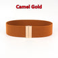 Fashion Women Elastic Band Wide Belts Simple Down Coat Waist Belt Female Buckle Black Strap Dress Decoration Accessories Ladies
