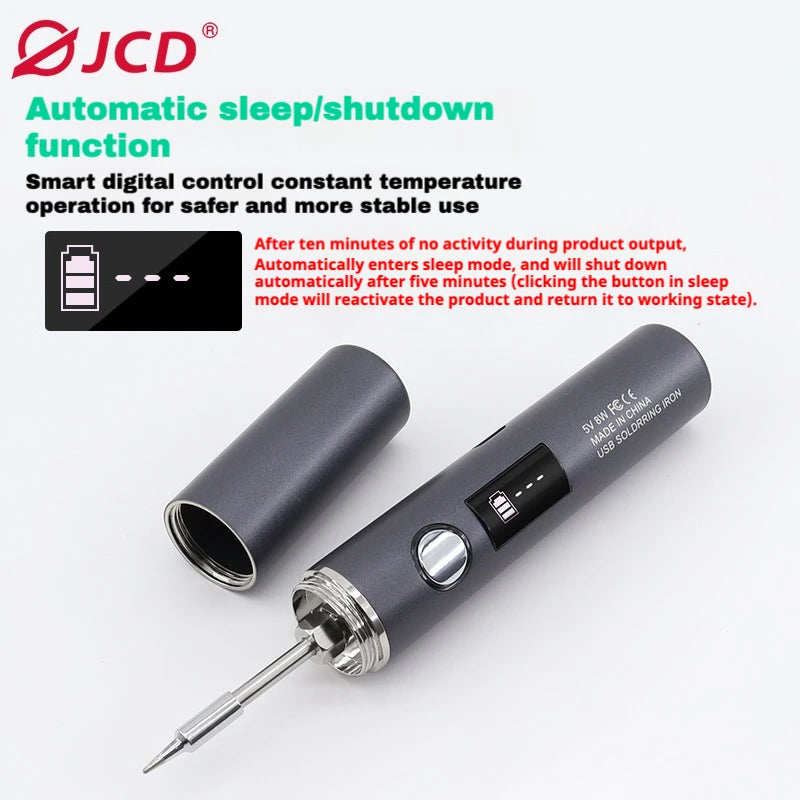 1400mah USB Soldering Iron Wireless Charging Electric Soldering Iron Fast Charging Rechargeable Portable Repair Welding Tools