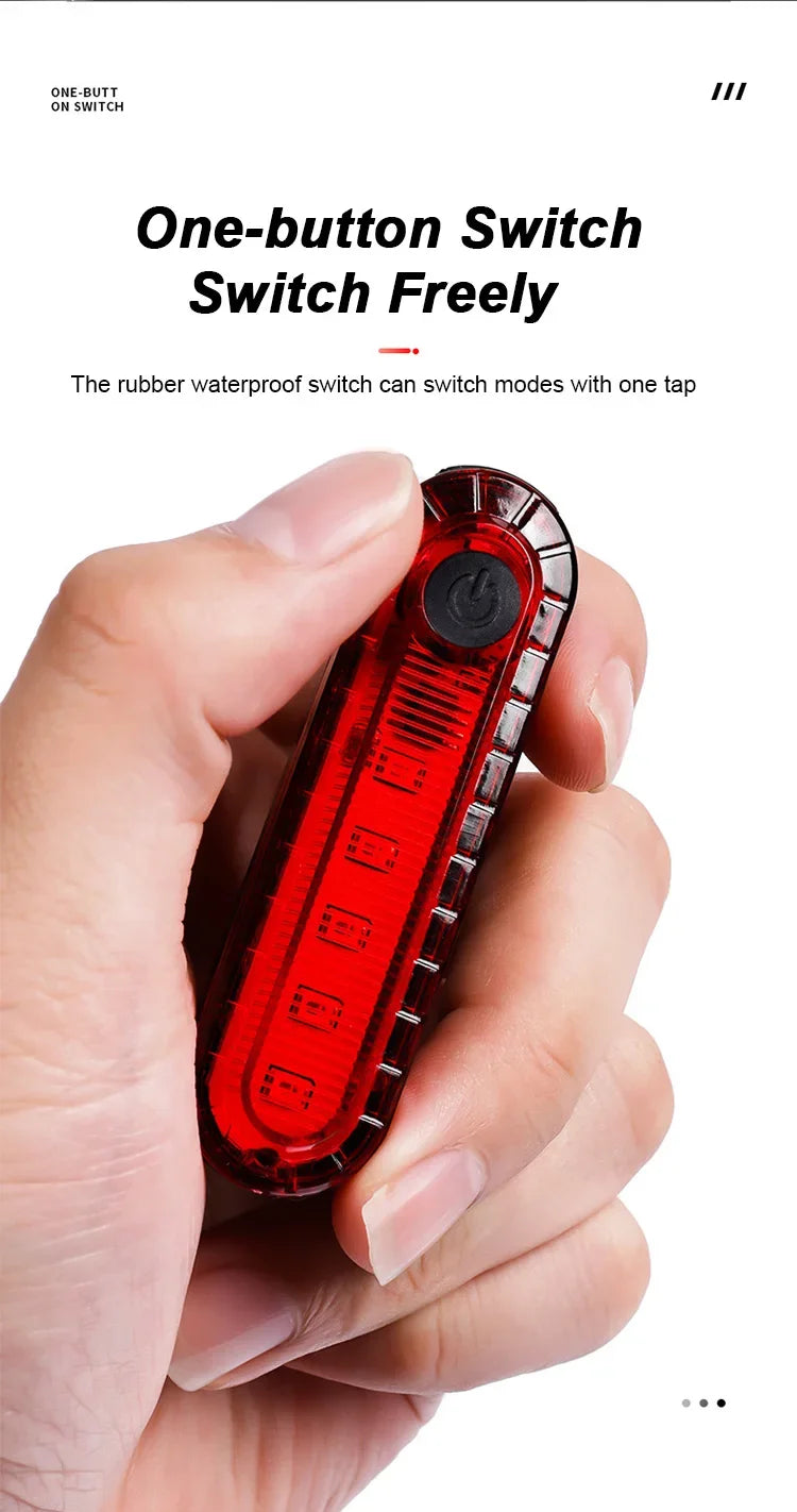 USB-C Rechargeable Bicycle Lights Bike Safety Warning Lamp Outdoor Waterproof Cycling Flashlight For Mountain And Road Bikes
