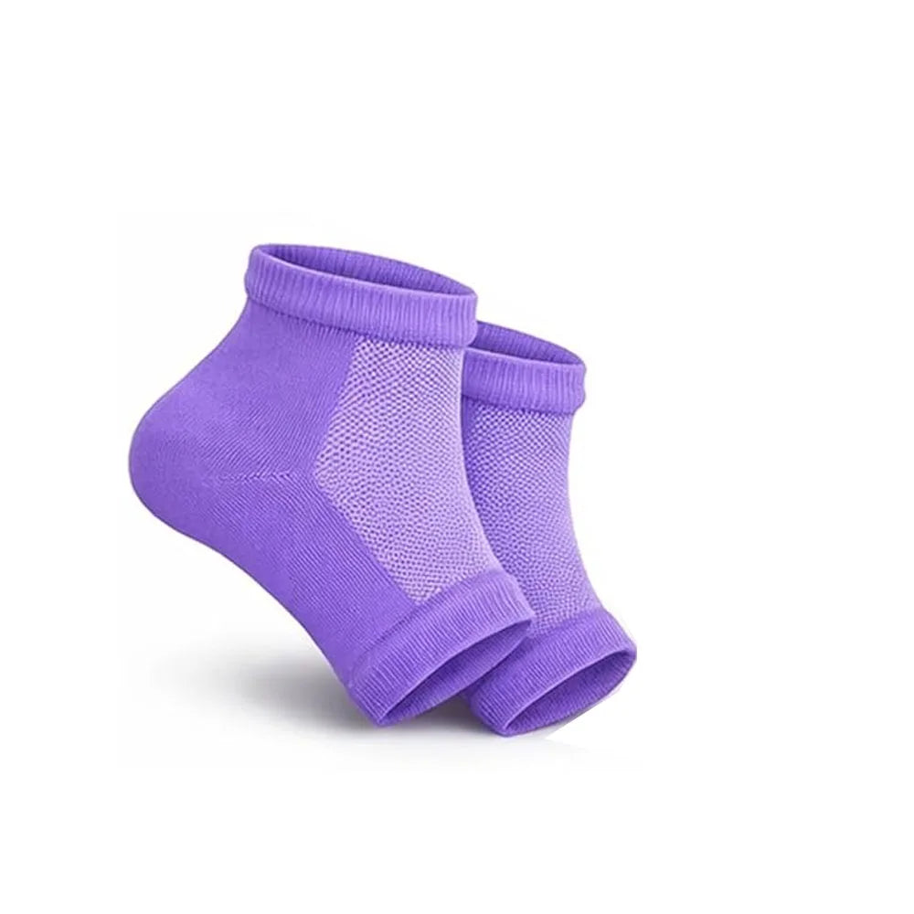 1Pair Heel Moisturizing Socks Open Toe Socks Cracked Gel Heel Socks Foot Toeless Heel Repair Socks for Women Dry Hard Cracked