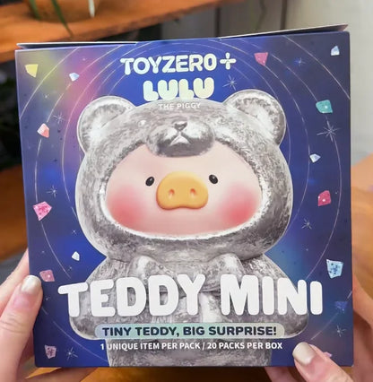 Genuine Lulu The Piggy Teddy Mini Ore Collection Series Cute Beans Figure Home Desktop Decor For Anime Toy Collectors