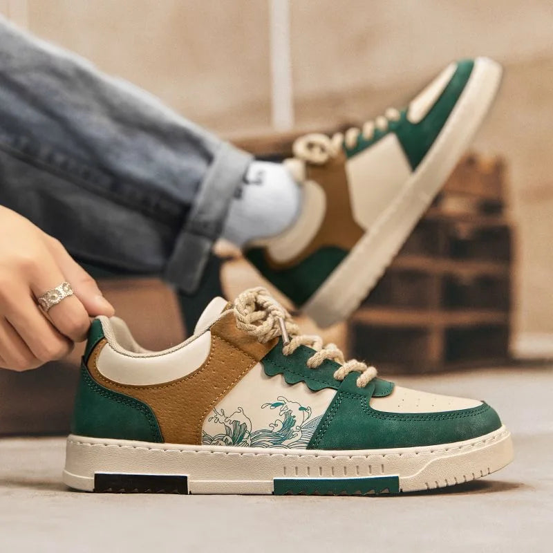 Fashionable Multifunctional Anti Slip and Wear-Resistant Casual Skateboarding Shoes Designed Specifically for Men, Men's Lightwe